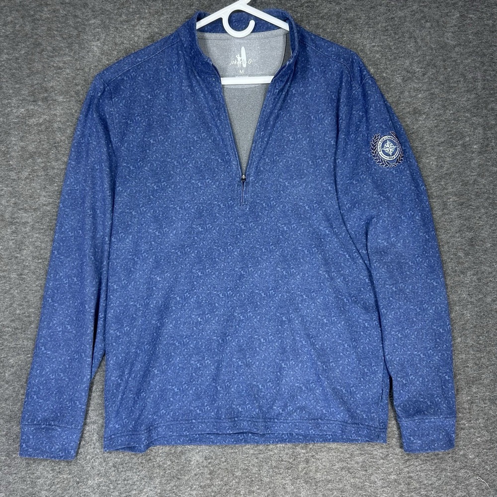 Johnnie O Aspen Lake Microfleece 1/4 Zip Pullover Mens M Performance Geometric